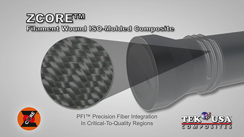 ZCore Filament Wound ISO Molded Composite Precision Fiber Integration